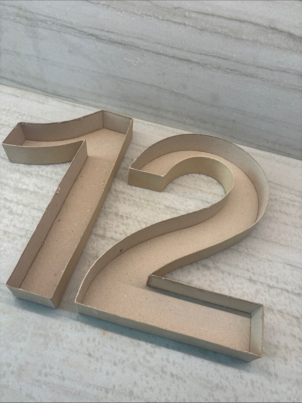 Large Decorative Number '12' or ‘21’ Trays